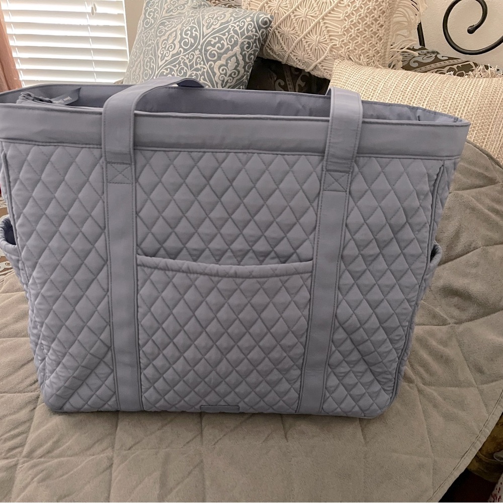 Vera Bradley Quilted Gray Tote Bag